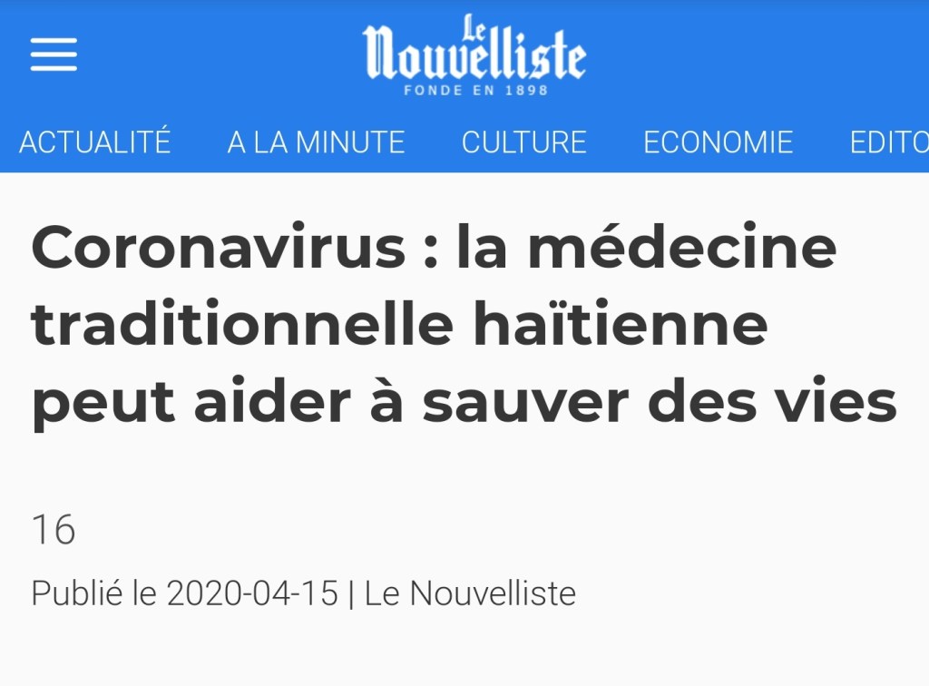 Coronavirus : un médecin haïtien a un vaccin… ou tout&nbsp;comme
