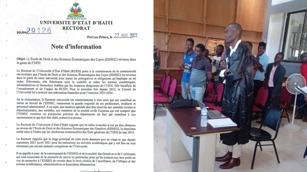 Le Rectorat de l&rsquo;UEH tient à vous informer que l&rsquo;ancien sénateur Joseph Lambert n&rsquo;est pas licencié en&nbsp;droit