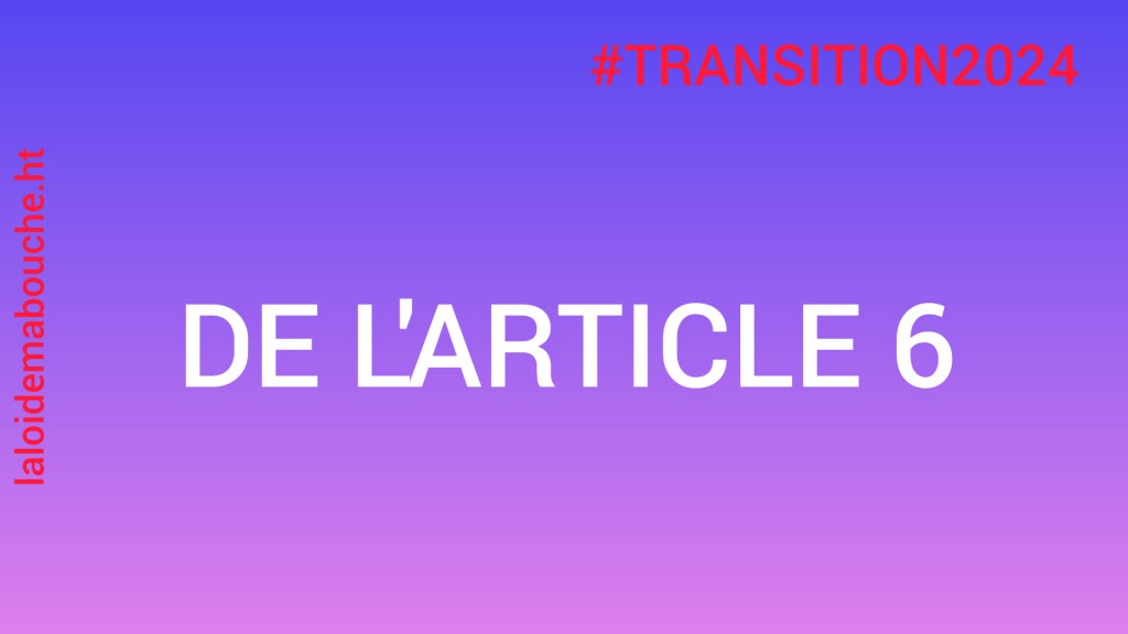 L&rsquo;article 6 de l&rsquo;accord du 4 avril remet en question sa&nbsp;légitimité